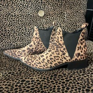 Leopard print boots
